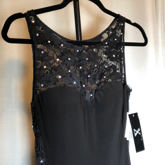 X By Xscape Black Gown Size 4. Simply Classy and comfortable. - Picture 3 of 6